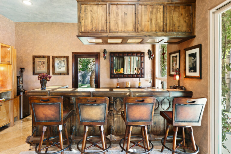 Custom bar in West Hills private estate.